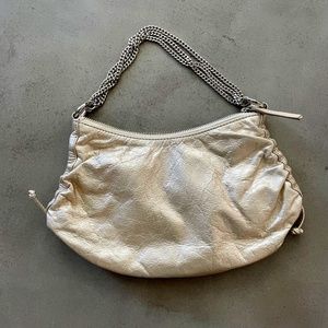 Metallic Champagne Leather Purse